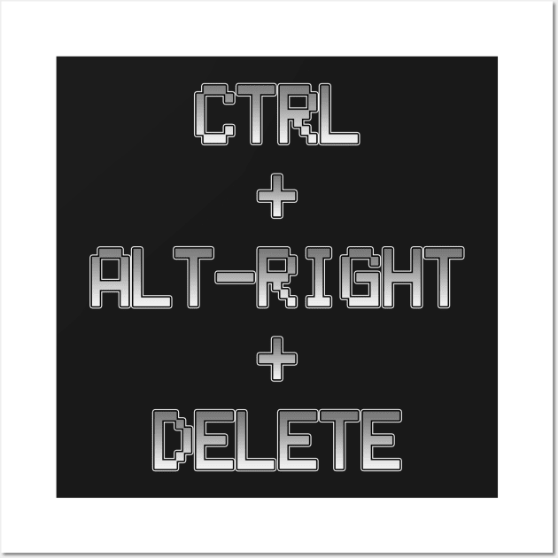 Ctrl-Alt Right-Delete by Basement Mastermind Wall Art by BasementMaster